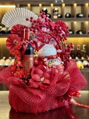 Lẵng quà Mèo may mắn Maneki Neko cỡ Đại