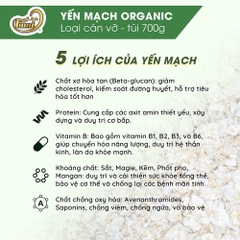 Yến Mạch Hữu Cơ Úc Cán Dẹt Faminuts Túi 700g