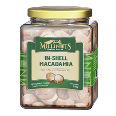 Hạt Macca Nguyên Vỏ Millinuts Hũ Thuỷ Tinh 230g
