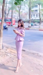 Peplum Tím pastel