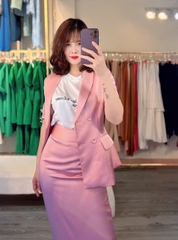 Set lụa băng hồng đỗ