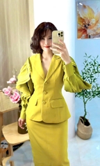Vest vàng chanh tay tơ tầng