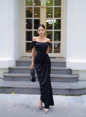 Đầm dạ hội lụa đen