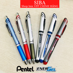 Bút mực gel Pentel energel nét 0.5, 0.7, 1.0mm màu mực Xanh/ Đỏ/ Đen