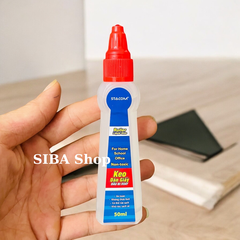 Keo dán giấy đầu bi xoay Stacom 50ml, hồ dán nước đầu bi chuyên dụng cho văn thư