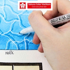 Bút gel trắng Sakura GELLY ROLL, bút mực trắng ngòi 0.5mm/ 0.8mm/ 1.0mm- CHÍNH HÃNG
