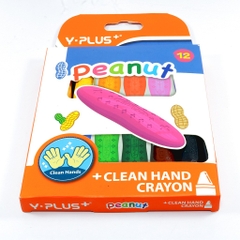 Bút màu hữu cơ an toàn cho bé, bộ 12 bút sáp màu hình củ lạc không dây bẩn tay PEANUT CR1501