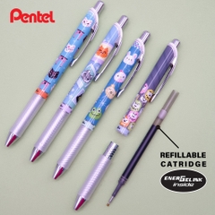 Bút gel Pentel energel Kawaii BLN75KW/ viết bi Needle Tip ngòi 0.5mm mực xanh
