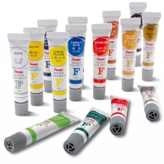 Màu nước Pentel, bộ màu nước water color 12/ 18/ 24 màu tuýp kẽm 5ml WFRS