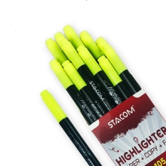 (Combo 2 bút) Bút dạ quang 2 đầu, bút highlight các màu Stacom HL105 nét bút 4mm