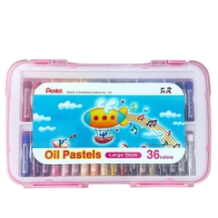 Màu sáp dầu Pentel Oil Pastels, hộp 36 bút sáp màu dầu Pentel GHTP-36 đẹp cho học sinh