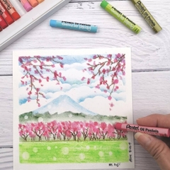Màu sáp dầu Pentel Oil Pastels, hộp 36 bút sáp màu dầu Pentel GHTP-36 đẹp cho học sinh