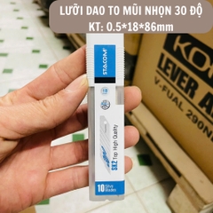 Lưỡi dao trổ, tuýp 10 lưỡi dao dọc giấy loại to/ nhỏ Stacom