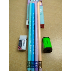 Hộp 12 cây bút chì gỗ HB Stacom PC106 màu sắc cute cho học sinh
