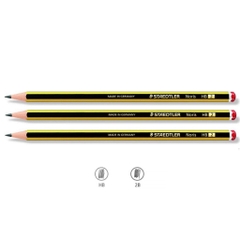 Chì Đức STAEDTLER Noris cho học sinh cấp 1 và tiền tiểu học, viết chì gỗ HB/ 2B sọc đen vàng