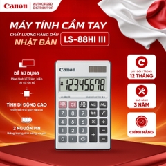 Máy tính mini hiển thị 8 số, máy tính cơ bản Canon LS-88 các màu sắc- CHÍNH HÃNG