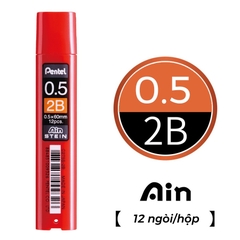 Bút chì kim Pentel SHARPLET A125T ngòi 0.5mm, ngòi chì kim bấm 2B