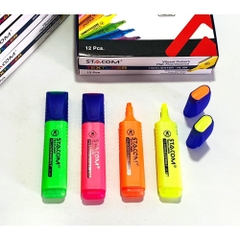 (Combo 2 bút) Bút đánh dấu dòng 1 đầu, bút highlight các màu Stacom HL108 nét bút 5mm