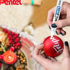 Bút sơn trắng Pentel paint marker viết được trên nhiều chất liệu ngòi size vừa và nhỏ 100W