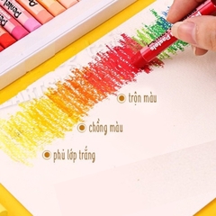 Màu sáp dầu Pentel Oil Pastels, hộp 36 bút sáp màu dầu Pentel GHTP-36 đẹp cho học sinh