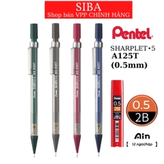 Bút chì kim Pentel SHARPLET A125T ngòi 0.5mm, ngòi chì kim bấm 2B
