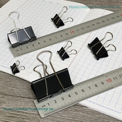 (Combo 2 hộp) Kẹp bướm màu đen, kẹp giấy kim loại các size từ 15mm đến 51mm Stacom BINDER CLIPS