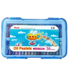 Màu sáp dầu Pentel Oil Pastels, hộp 36 bút sáp màu dầu Pentel GHTP-36 đẹp cho học sinh