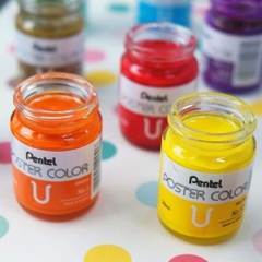 Màu Poster Pentel hũ lẻ 30ml/ Pentel poster color lọ thủy tinh 30ml- Full màu