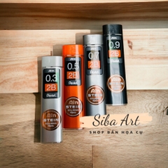 Ruột bút chì bấm 2B, ngòi chì kim Pentel size ngòi 0.3mm/ 0.5mm/ 0.7mm/ 0.9mm