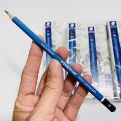 Bút chì Đức STAEDTLER Mars Lumograph 100 thân xanh, viết chì gỗ kỹ thuật từ HB đến 12B