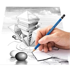 Bút chì Đức STAEDTLER Mars Lumograph 100 thân xanh, viết chì gỗ kỹ thuật từ HB đến 12B