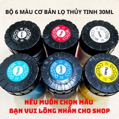 Màu poster Pentel, bộ 12 màu bột pha sẵn POSTER COLOR lọ thuỷ tinh 30ml/ lọ nhựa 12ml
