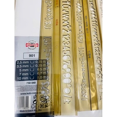 Thước chữ KOH-I-NOOR/ bộ 5 cây thước gốt chữ kỹ thuật, kiến trúc size 2,5mm đến 10mm
