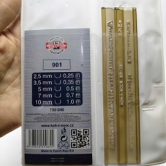 Thước chữ KOH-I-NOOR/ bộ 5 cây thước gốt chữ kỹ thuật, kiến trúc size 2,5mm đến 10mm