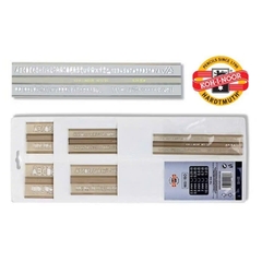 Thước chữ KOH-I-NOOR/ bộ 5 cây thước gốt chữ kỹ thuật, kiến trúc size 2,5mm đến 10mm