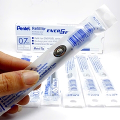 Combo hộp 12 chiếc ruột bút gel Pentel ENERGEL nét 0.5/ 0.7/ 1.0mm, màu mực xanh/ đỏ/ đen/ tím
