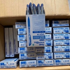 Combo hộp 12 bút gel Pentel ENERGEL size ngòi 0.5/ 0.7/ 1.0mm màu mực xanh, đỏ, đen