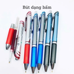Combo hộp 12 bút gel Pentel ENERGEL size ngòi 0.5/ 0.7/ 1.0mm màu mực xanh, đỏ, đen