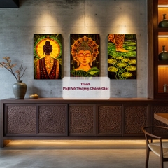 Bộ 3 Tranh Phật Vô Thượng Chánh Giác | PG117