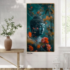 Tranh Đức Phật Từ Bi Sau Tán Hoa | PG04