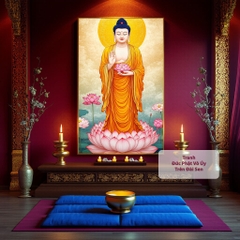 Tranh Đức Phật Vô Úy Trên Đài Sen | PG78