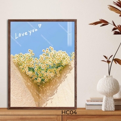 Tranh Khóm Cúc Trên Bờ Tường | HC04