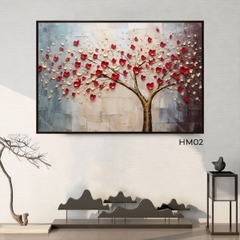 Tranh Mai Đỏ Khoe Sắc Đón Xuân | HM02