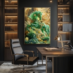 Tranh Ngựa Tuấn Mã Lục Ngọc | TN29