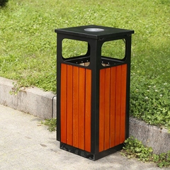 THÙNG RÁC GỖ VUÔNG NGOÀI TRỜI