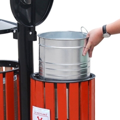 THÙNG RÁC GỖ TREO ĐÔI CÓ GẠT TÀN
