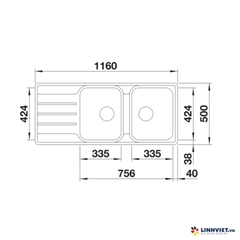 Chậu rửa bát Blanco Lemis 8 S-IF Chrome