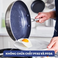 Bộ 6 món chảo chống dính phủ tinh the kim cương cao cấp Blue Diamond 20, 2x28 cm & nắp kính, xẻng, muôi