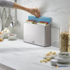 Bộ 4 thớt Joseph Joseph 98995 Folio kèm 1 dao nhà bếp
