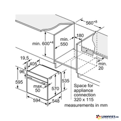 Lò nướng âm tủ Bosch HBA5360B0K - Series 6